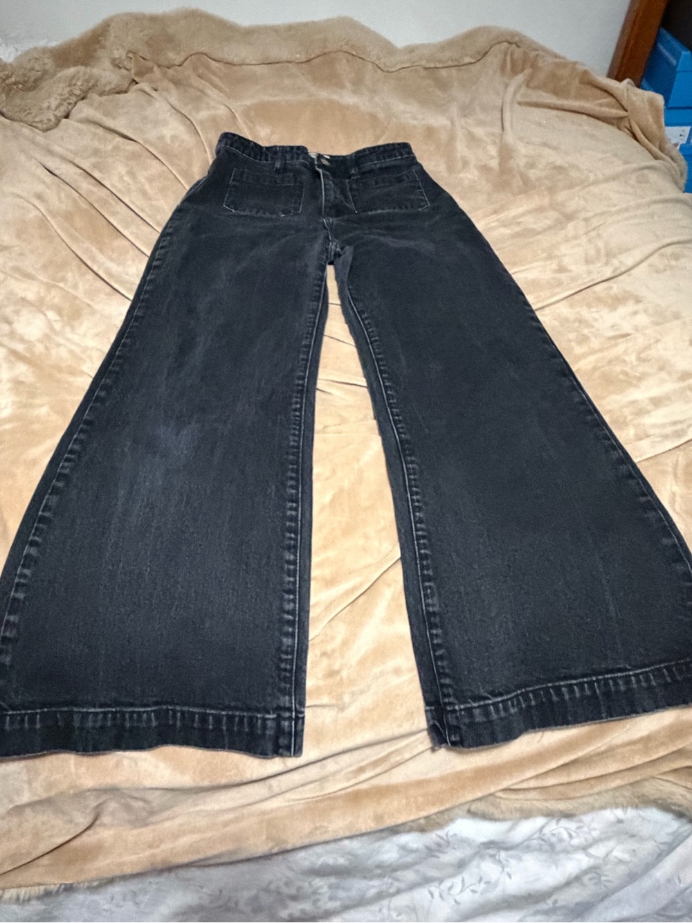 Rolla’s High Rise Wide Leg Black Denim Jeans Women’s 28/6